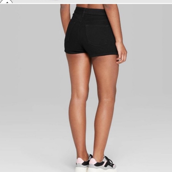 NWOT Wild Fable High Rise Jean Shorts In Black - Picture 2 of 3